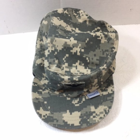 Trooper Air Force Military Cadet Adjustable Baseball Cap Hat Green Camo - Picture 4 of 7